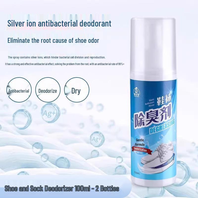 

Shoe & Sock Deodorizing Spray: Long-Lasting Odor, Sterilization & Gentle Plant-Based Foot Freshener for Sneakers