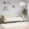 Vidaxl Sofa Z Materacem Do Spania, Kremowa, 100X200 Cm, Tkanina