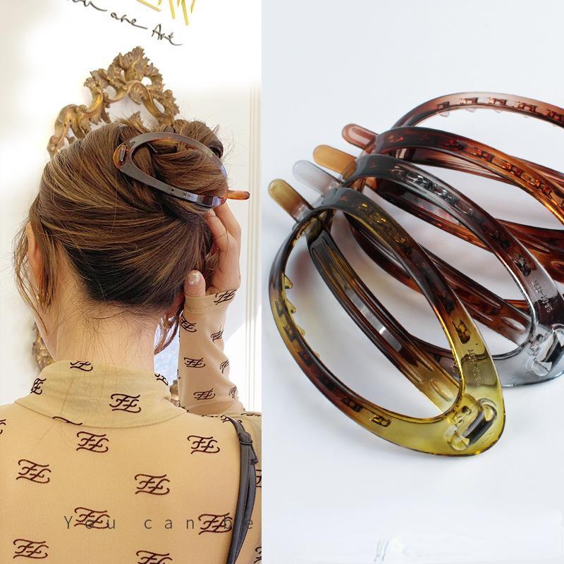 Simple Retro Ponytail Twist Clip Women's Headdress Clip Hair Clip Headwear Girls Kids Women Hair Accessories
