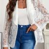 Plus Size Women's Long Sleeve Lace Cardigan Jacket