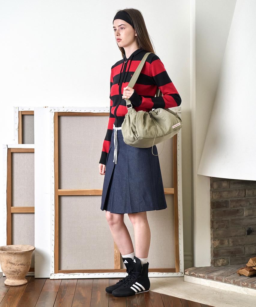 Ames-Worldwide Drawstring Cross Bag Khaki