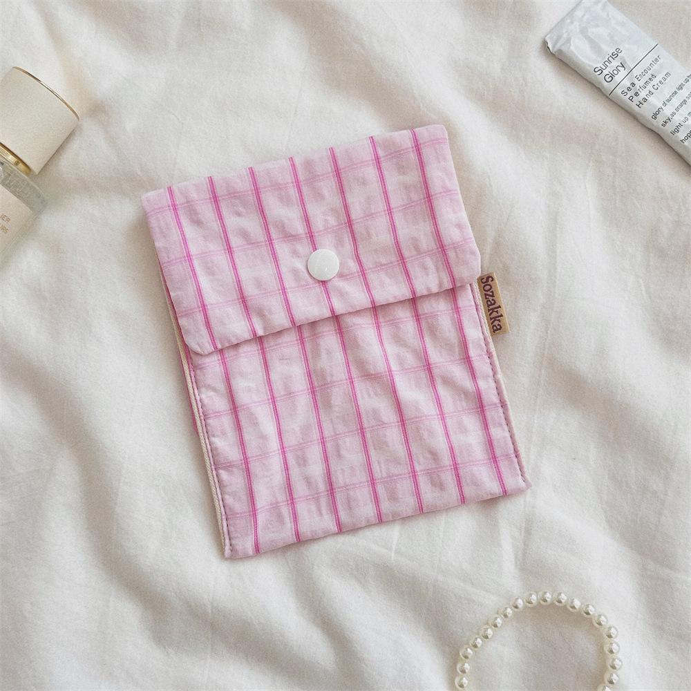 Damenbinden Aufbewahrungstaschen Koreanisch Niedlich Blume Große Kapazität Mädchen Cartoon Menstruation Tampon Organizer Tasche Mini Tasche