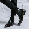Chelsea Men Boots British Style Soft Leather Thick Bottom Ankle Boots Luxury Brand Design Black Wedding Party Social Men's Boots
