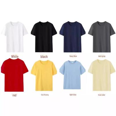 Unisex 180g CVC Μονόχρωμα Τ-shirts με ίσιο ώμο και κοντό μανίκι για εξατομίκευση