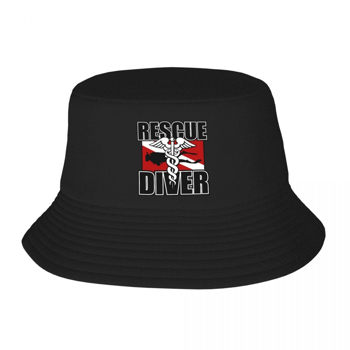 

Custom Rescue Diver Bucket Hat Women Unisex Scuba Diving Outdoor Sun Summer Camping Fishing Cap