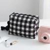 Korean Style Makeup Bag Checkerboard Pattern Pencil Pouch Checkered  Cosmetic Bag  Travel Essential