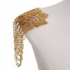 Pearl Embroidery Shoulder Ornaments Handmade Diamond Binding Beads Beaded Epaulets Three-Dimensional Bead Gold Embroidery