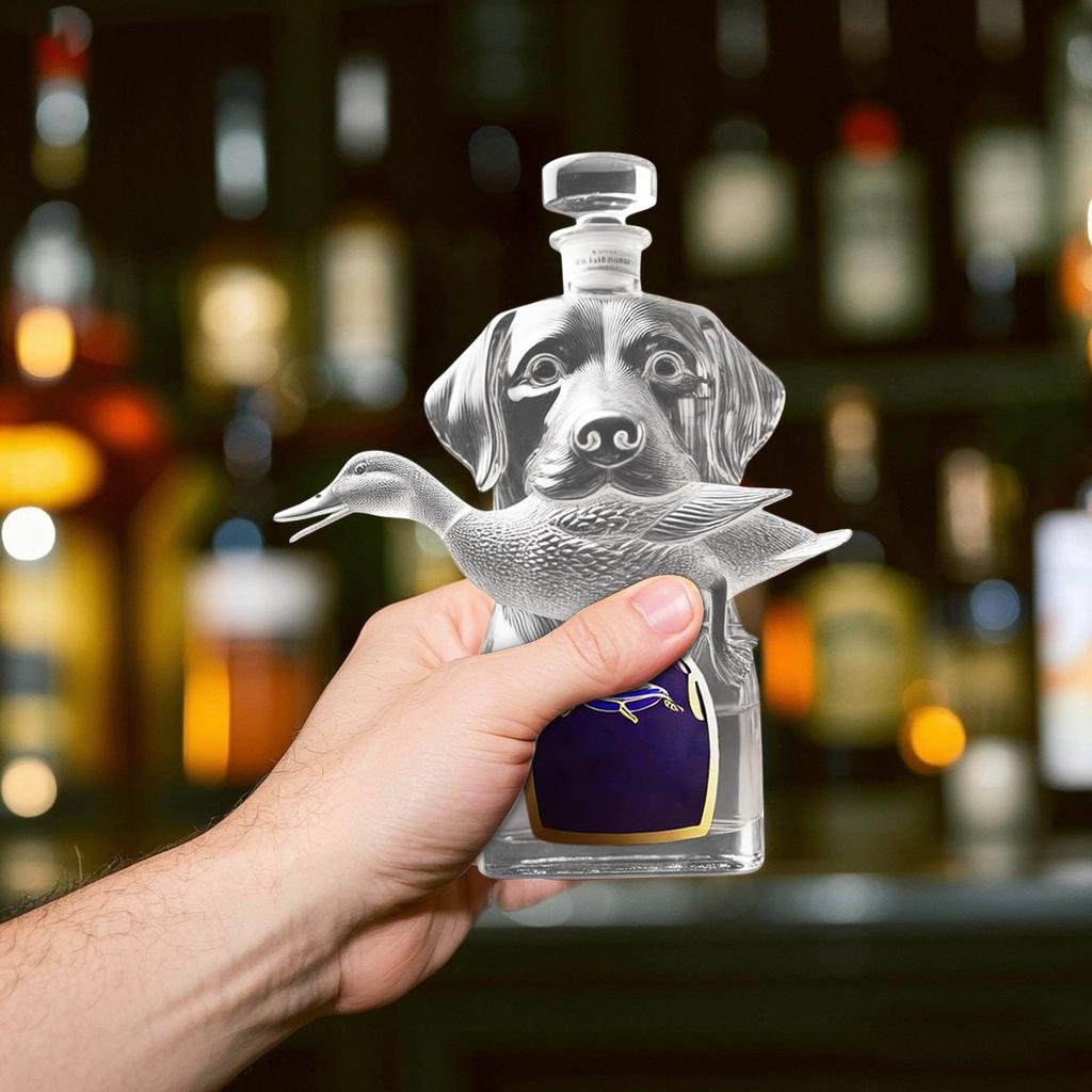 Interesting Hound Holding a Animals Wine Bottle, Interesting Home Art Decoration Wine Utensils