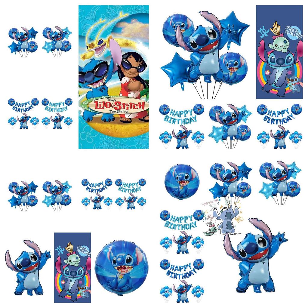 Neues Lilo und Stitch Aluminiumfolien-Ballon-Set für Geburtstagsfeier-Dekoration und Kinderspielzeug