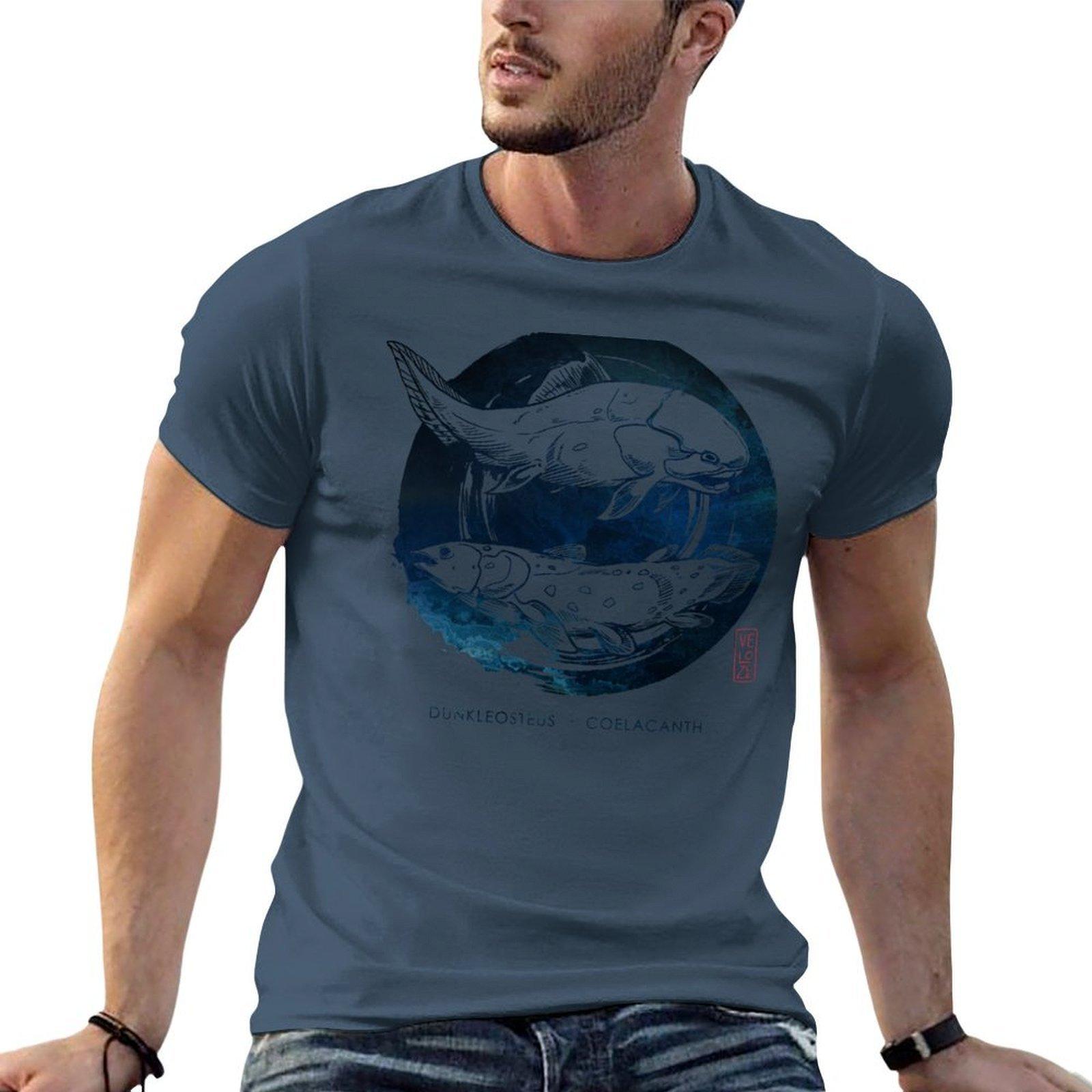 Ancient Fish On Ink Tshirt Holiday Party Tee Shirt S
