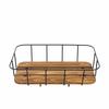 Showa Industries Bicycle Front Basket Wood Wire Shallow WRN 420 X 262 X 104 [ADVANS+f Item] Rack, Type, Black, BLK,