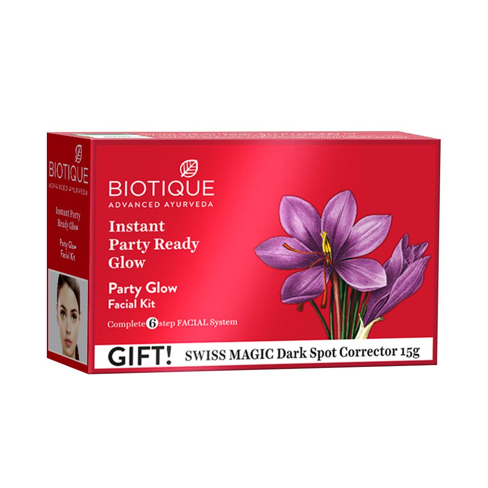 Biotique Bio Party Glow Facial Kit, 65 g And Biotique Bio Fruit Whitening And Depigmentation & Tan Removal Face Pack, 75g