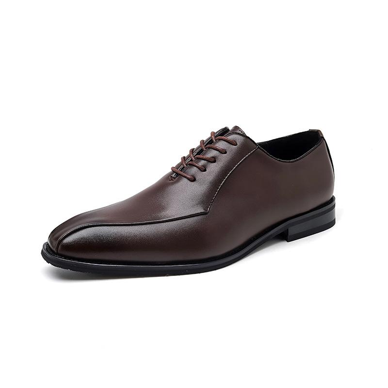 

Business Dress Men s Leather Shoes British Pointe Work Upscale Groom Trendy 70067-R 46 світло-коричневого кольору