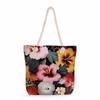 Multifunctional Flower  Printed Thick Rope Shoulder Beach Bag 7578 KTB