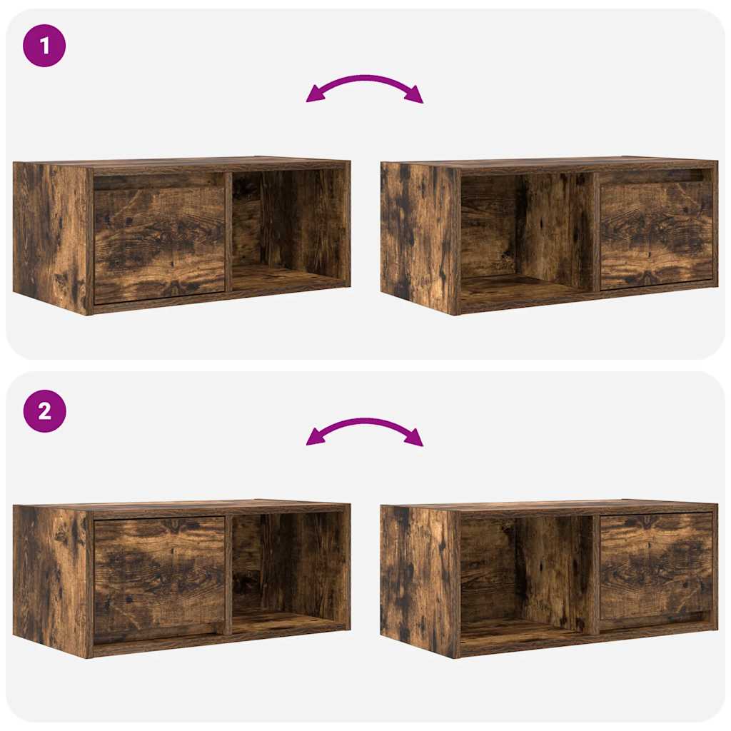 TV Cabinet Smoked Oak 60x31x25.5 cm Engineered Wood