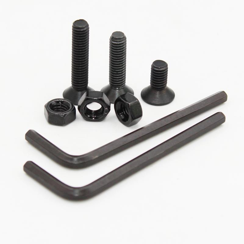Countersunk Flat Head Hex Bolt Nut Set Kit M2 M3 M4 M5 M6 Black Grade 10.9 Steel Hex Hexagon Socket Countersunk Head Allen Screw