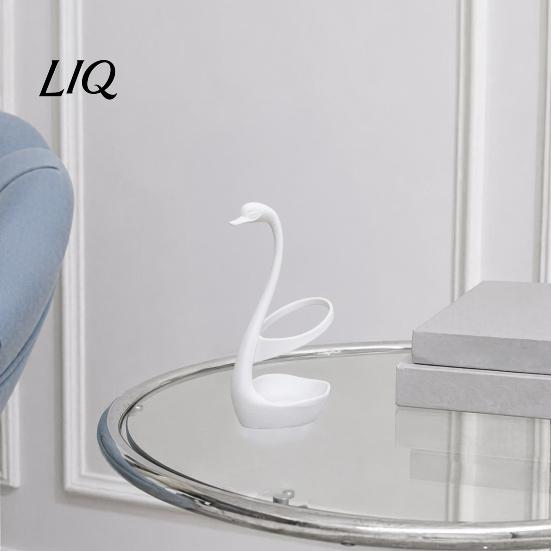 Toothbrush Holder 3D Printed Swan Holder, Bathroom Organizer with Hollow Water-Draining Design, Black White Shape Dual Color, Widened Stable