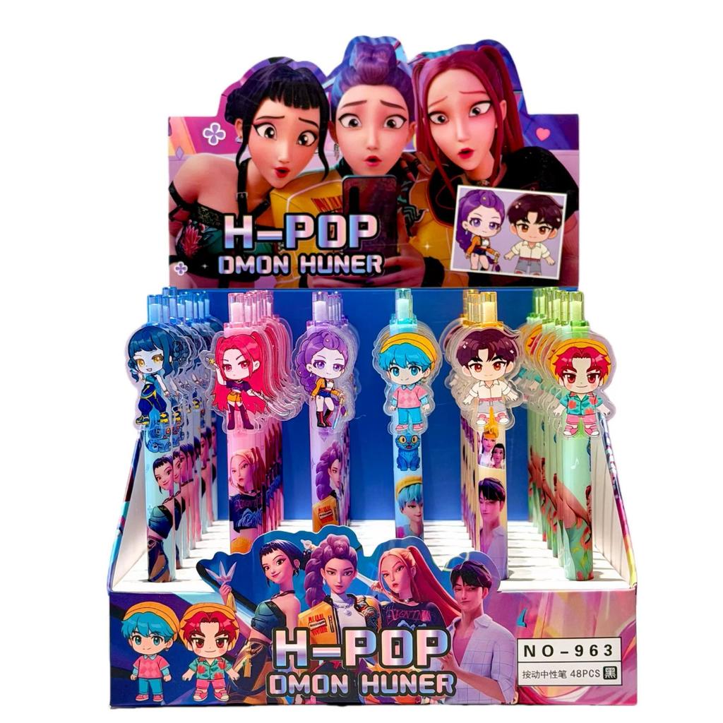 Roztomilí Lovci Démonů Anime K-POP Akrylový Topper Černé Gelové Tužky, Dětské Psací Potřeby pro Školní Potřeby Studentů
