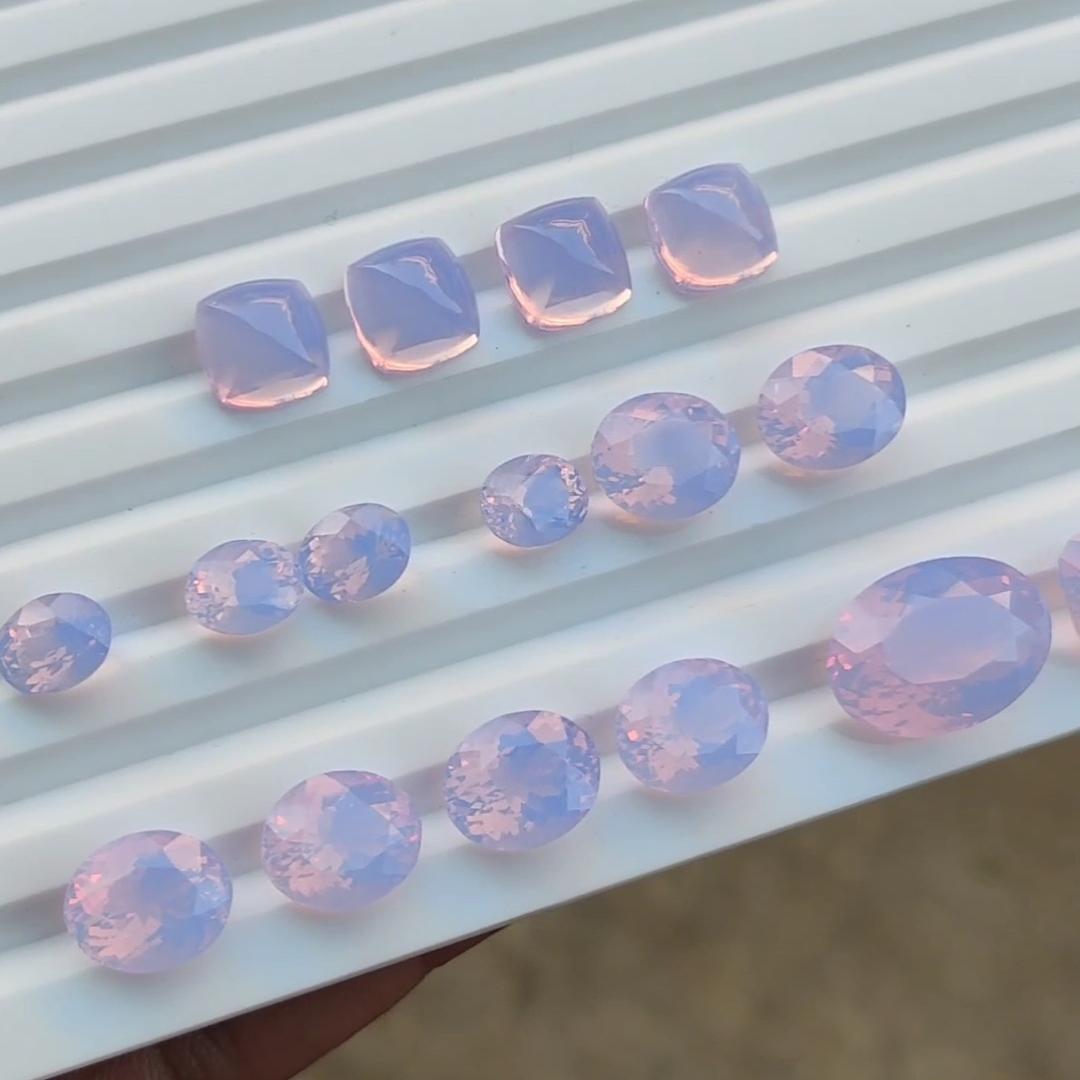 

Партия камней из рыхлого лавандового кварца и зеленого аметиста смешанной формы. Mix Stone