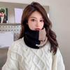 Winter Double-Layer Thick Warm Scarf Outdoor Cycling Men And Women Color Matching Cold-Proof Scarf
