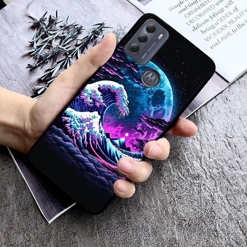 Great Wave Of Kanagawa Art Case For Motorola G84 G22 G32 G34 G52 G10 G20 G30 G60 G60S G13 G50 G54 G62 G53 G72 G85 G24 Power