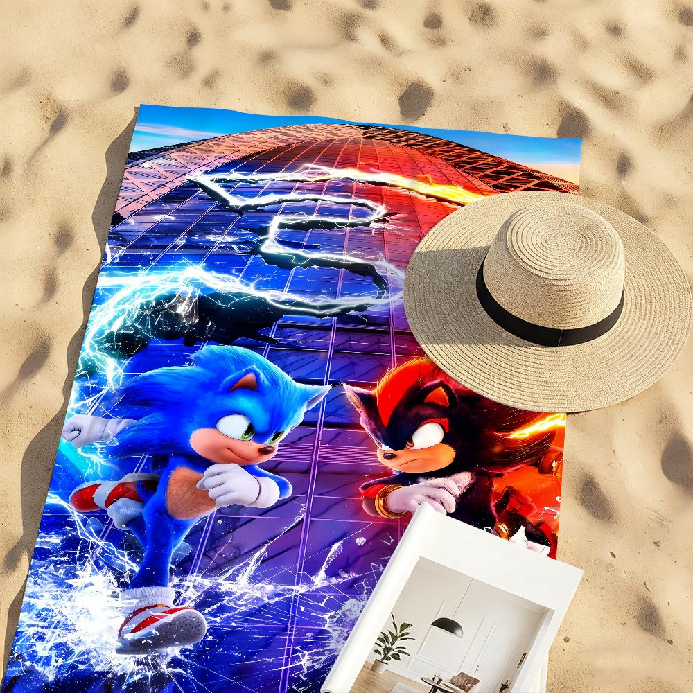 Classic Game S-Sonic-The H-Hedgehog 3 Cool Towel Quick Dry Soft Yoga Swimming Fitness Mountain Climbing Large Beach Towels
