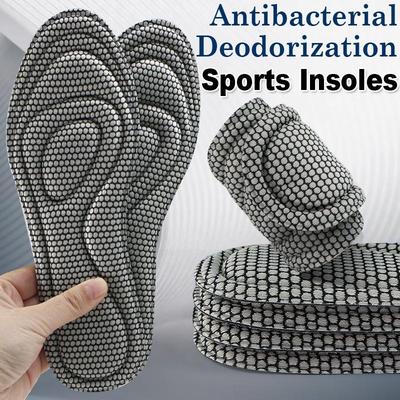 1 Pair 5D Memory Foam Breathable Insoles for Shoes Men Women Nano Antibacterial Deodorization Insole Sweat Absorption Running Cushion