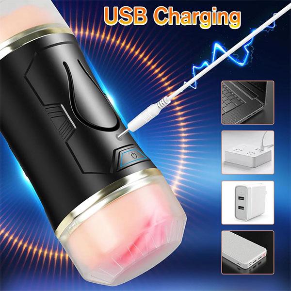 Automatic Male Masturbator Cup with 10 Vibrating Modes for Penis Stimulation, Male Sex Toys Electric Pocket Pussy Male Stroker Vibrator