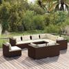 Day and Night - Day and Night 9-piece Garden Furniture Set and Brown Synthetic Rattan Cushions