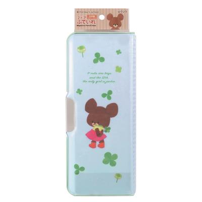 Kutsuwa Federmäppchen mit Magnetischem Stifthalter Kleeblatt, Bärenschule, 2-Fächer,