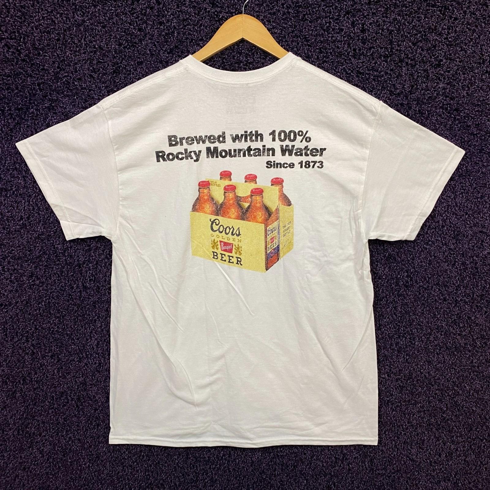 Coors Banquet The Golden Colorado Beer Six Pack T-Shirt L S