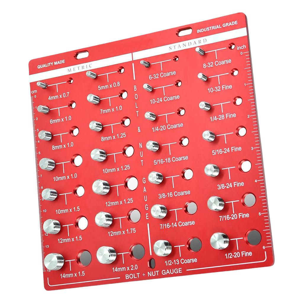 High Precision Nut Bolt Thread Checker with 28 Holes for Various Specifications Aluminum Alloy with AntiRust Coating
