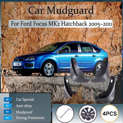 Car Mudguards For Ford Focus MK2 2005~2011 Hatchback Universal Mud Guards Front Rear Wheel Fender Mudflapds Set Auto
