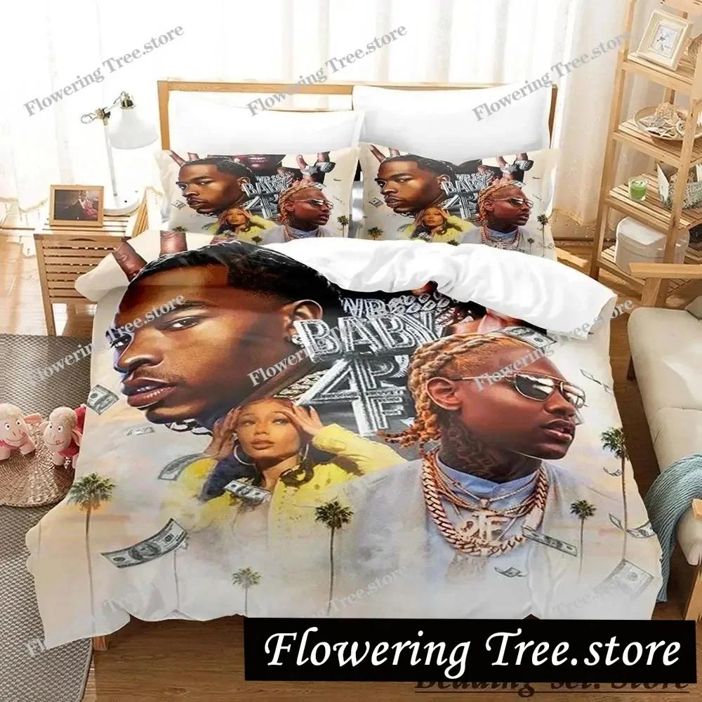 Lil Durk Bedding Set Single Twin Full Queen King Size Bed Set Aldult Kid Bedroom Duvetcover Sets Anime Parure De Lit Bed