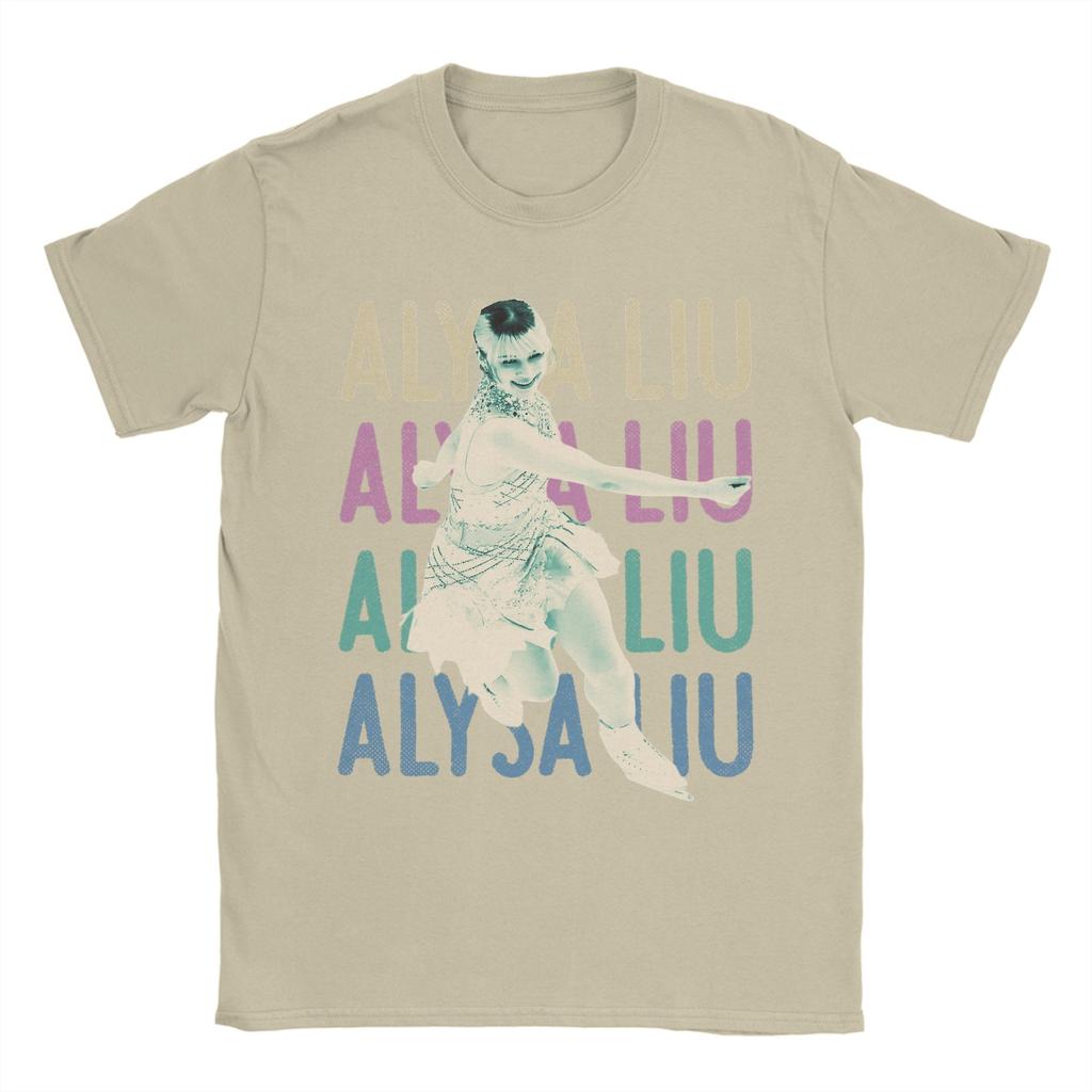 Cool Alysa Liu Figure Skating TShirt Unisex Round Neck 100 Cotton T Shirt Short Sleeve Tee Shirt Graphic Printed Clothing