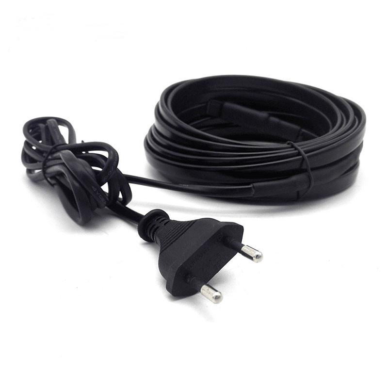 1~10m Self Regulating Heating Cable Water Pipe Anti-Freeze Protection with EU Plug Pre-assembled Heating Wire