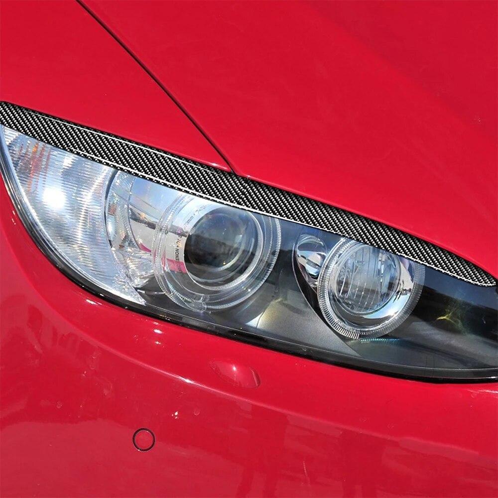 2 buc. Capac faruri auto pleoape pentru BMW E92/E93 Seria 3 E92 M3 2006-2012 capac ornament pentru sprâncene din fibră de carbon 2006-2012