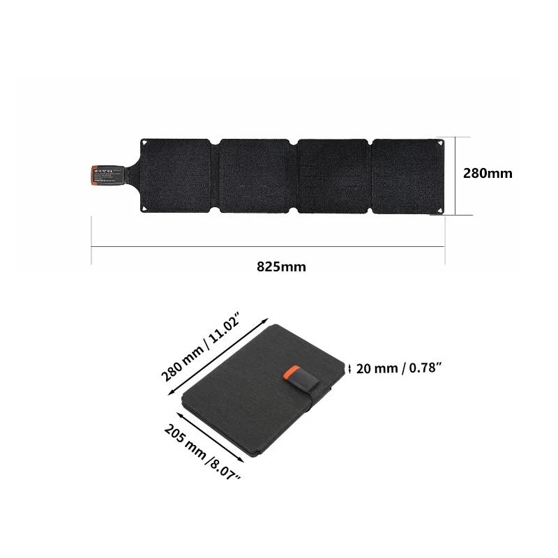 

6-fold Foldable Solar Panel 56W Portable USB Type C Folding Solar Mobile Power Supply for Outdoor Camping Phone Laptop Camera