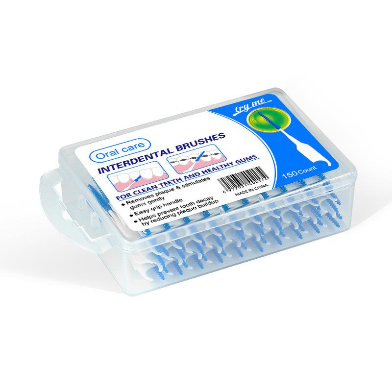 150 Pieces Interdental Orthodontic Cleaning Adaptive Interdental Brush