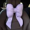 Car Seat Headrest Neck Rest Cushion Bowknot Car Neck Pillow Soft Neck Support Car Seat Back Pillows Neck Pain Relief