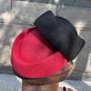 2026 Summer Paper Straw Uniform Party Stewardess Teardrop Hat for Women Hostess Fashion Pillbox Hat Vintage Painter Berets Hat