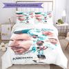 Football Messi Customize Text Duvet Cover Set Suitable for Study room Wrinkle Resistant Bedroom Decor Birthday/Christmas Gift Idea