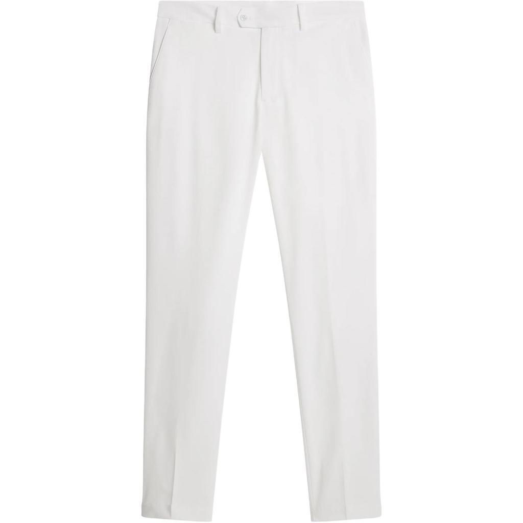 J.Lindeberg Solid Color Zipper Side Pocket Casual Pants Men bottoms White GMPA09696-0000