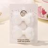 2Pcs Candy Colored Hair Clip Se Double Layered Bow Cute Bangs HairPin Cotton Safe Children's T for Girls Hair Accessories