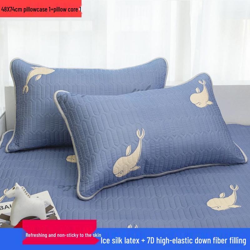 Set of 2 Extra Large 48x74 Knitted Silk Pillowcases - Anti-Drool & Sweat-Proof for Adults