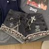 VIONA Y2k Vintage Pantaloncini di Jeans alla Moda Kpop Hot Pants Abbigliamento Donna Harajuku Streetwear Chic Trendy Pantaloncini di Jeans Patchwork