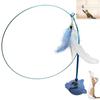 Suction Cup Cat Teaser Toy Funny Retractable Cat Wand Toy Interactive Pet Cats Toys Suitable for Cats Entertainment Playing