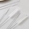 30Pcs Stainless Steel Cleaning Brush for Drinking Straws Silicone Metal Glass Straws Soft Hair Cleaner Brushes Household Tools