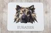 Eurasian, Eurasier – Geometric mouse pad with a picture and text | Art-Dog