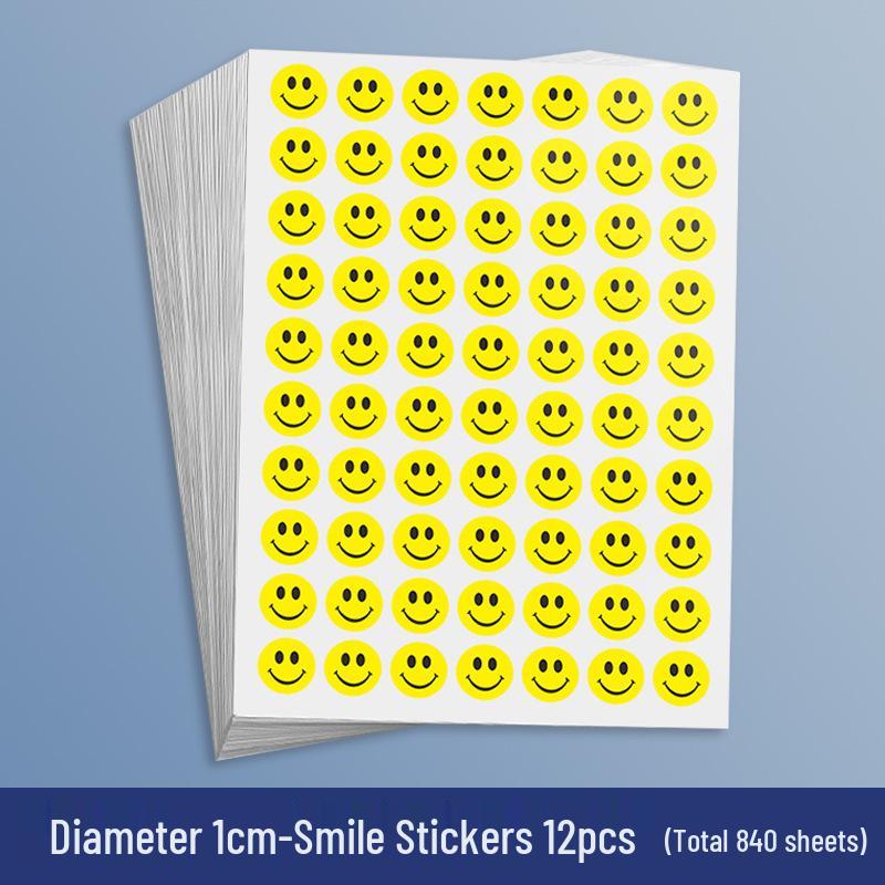 Yellow Star Reward Stickers for Kids - Smiley Face for Self-Discipline & Praise In Elementary School
